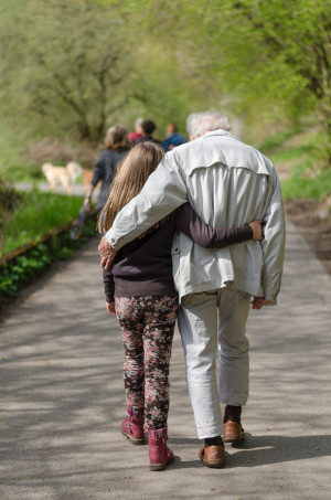 Family on a walk